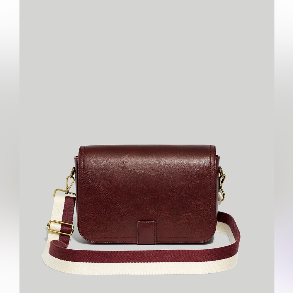NWT Madewell Transport Flap Shoulder Bag in Dark Cabernet
